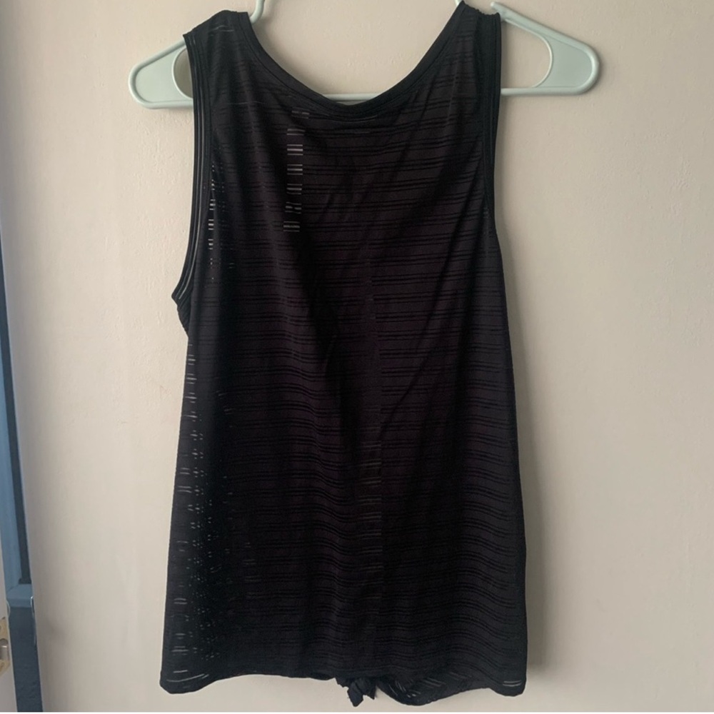 Lululemon Sleeveless Black Open Back Tie Top